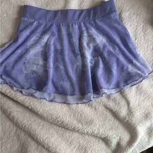 Mirella Purple Floral Skater Skirt